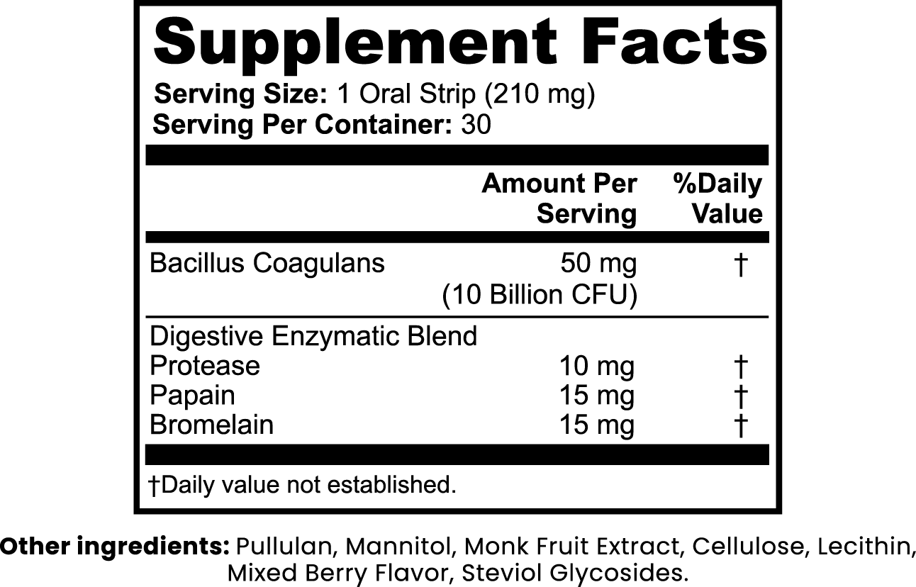 DIGESTIVE + GUT HEALTH STRIPS